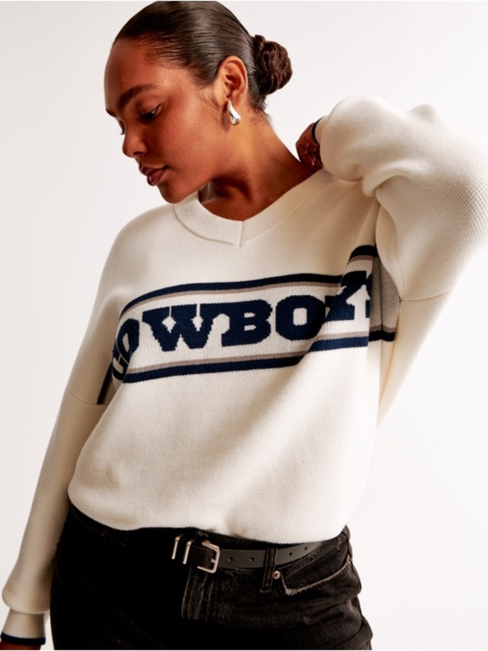 Abercrombie & Fitch Dallas Cowboys women’s V neck sweater L